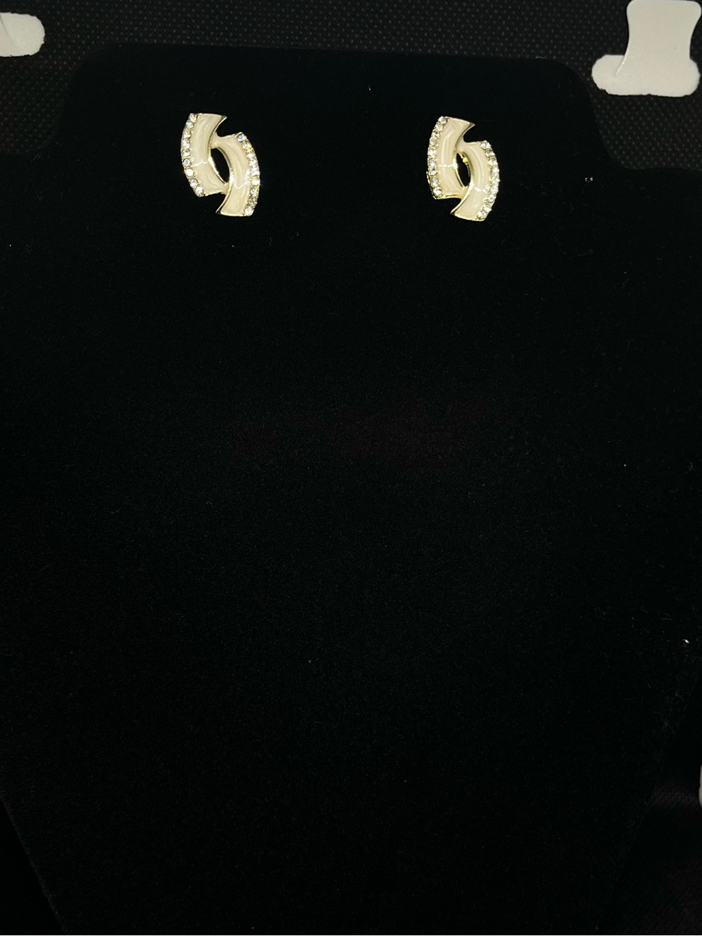 Gold-Tone Crystal Accent Hoop Stud Earrings - Women Jewelry